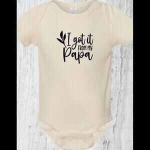 "I Got It From My Papa" Baby Bodysuit – Cute Unisex Outfit for Papa’s Little One